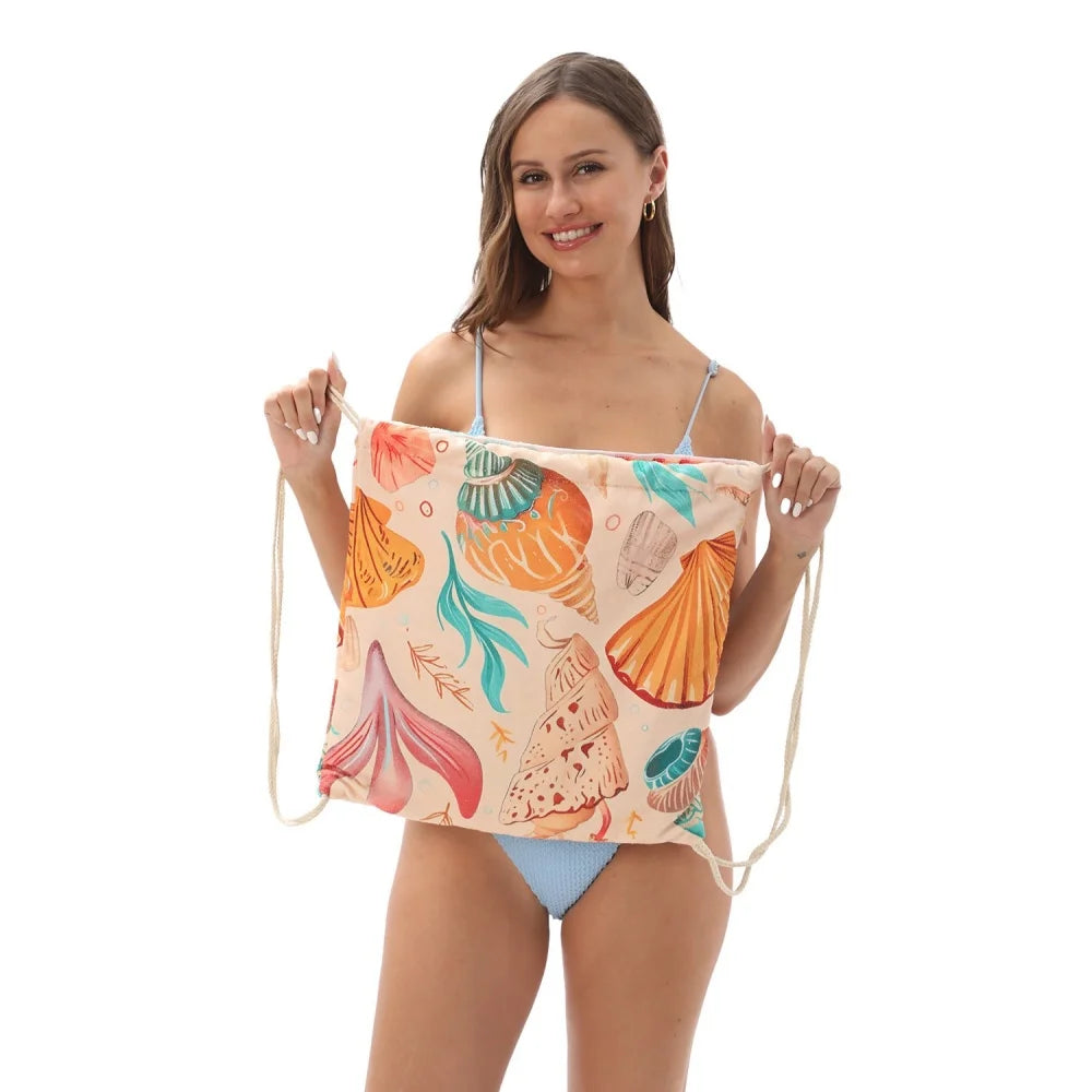 L'Essentielle - Serviette de plage motif tortue marine - Jolisable